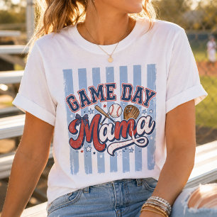 Game Day Mama Baseball Mom Retro Varsity T-Shirt
