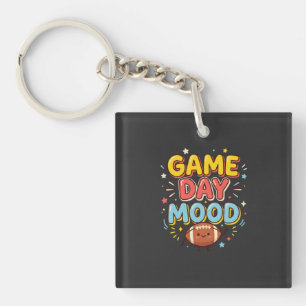 Game Day Mood Funny Football Fan Keychain