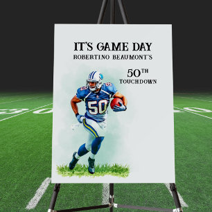 Game Day Running American Football 50th birthday Foam Board