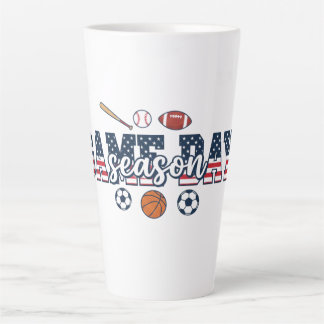 Game Day Season Patriotic Multi Sports Fan Gift Latte Mug