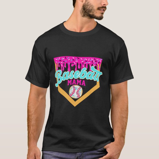 Game Day Sell Mama Ice Cream Drip Sell Mom Drippin T-Shirt (Front)