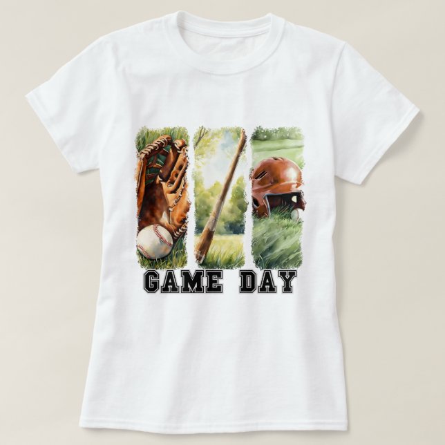 Game Day Shirt, Sports Moms, Baseball Mom Shirt (Design Front)