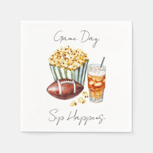 “Game Day, Sip Happens” Napkins