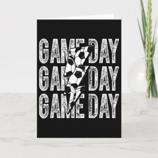 Game Day Soccer Lightning Bolt Soccer Mom Dad Boy  Card
