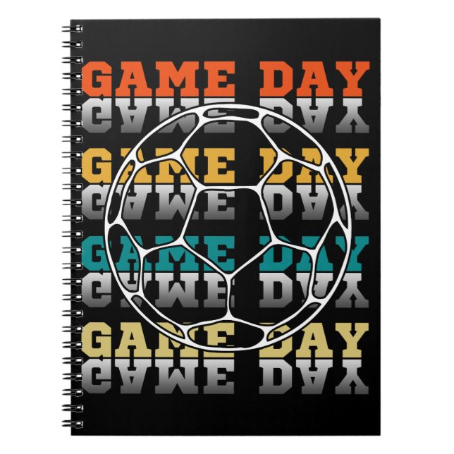 Game Day Soccer Lover Color Typography Notebook (Front)