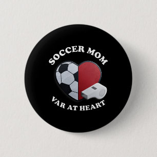 Game Day Soccer Mom – 3d Heart And Ll Design Button