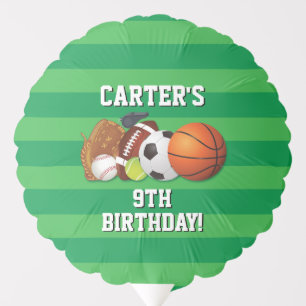 Game Day Sports Team Birthday Balloon