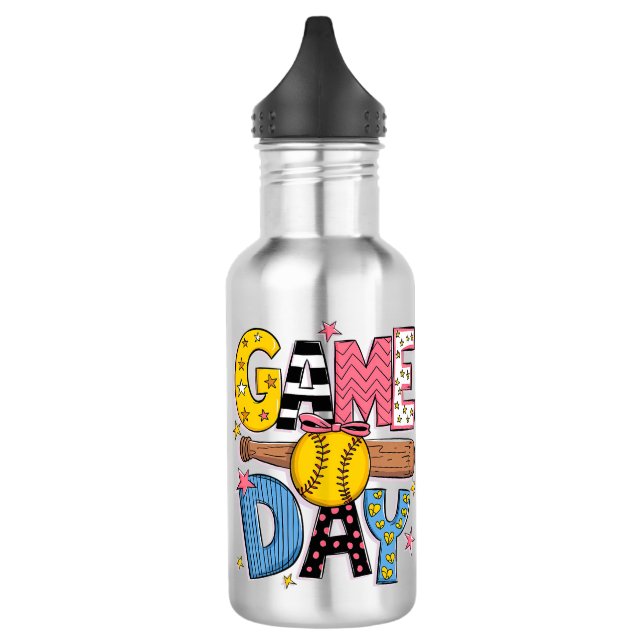 Game Day  Stainless Steel Water Bottle (Left)