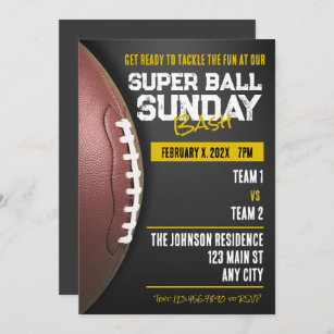 Custom Super Bowl Invitations Invitation Templates Zazzle