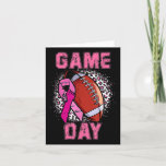 Game Day Tackle Cancer Footbyll Pink Breast Cancer Card
