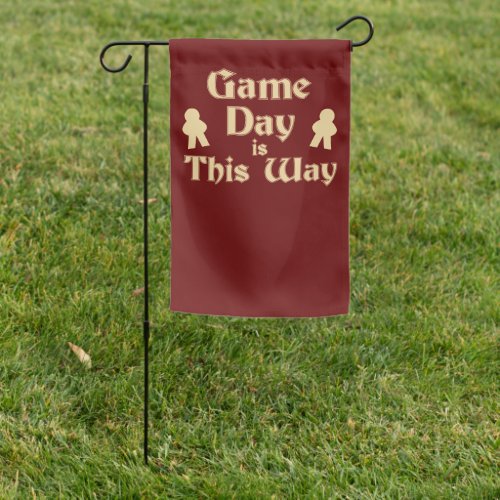 Game Day This Way Fun Boardgame Announcement Garden Flag