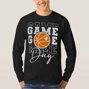 Game Day Vibes Basketball Fan Mom Grandma Auntie M T-Shirt