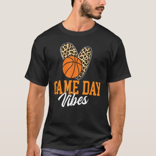 Game Day Vibes   Basketball Mom Game Trainer Playe T_Shirt
