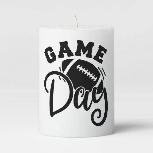 Game Day Vibes Design For Football Lovers Pillar Candle