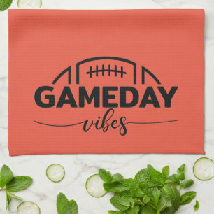 Game Day Vibes Football Fun  Kitchen Towel