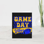Game Day Vibes Football Season Football Blue Gold  Card