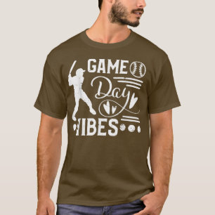 Game Day Vibes Retro Vintage Sports Games Baseball T-Shirt