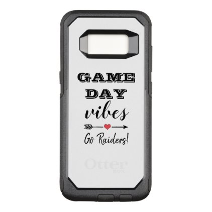 Game Day Vibes Team Heart Personalized Text OtterBox Commuter Samsung Galaxy S8 Case