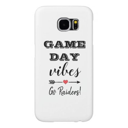 Game Day Vibes Team Heart Personalized Text Samsung Galaxy S6 Case