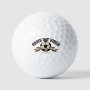 Game Day Vibes US Soccer Retro Fan Golf Balls