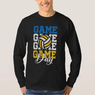Game Day Volleyball Mom For Womens Game Day Vibes  T-Shirt