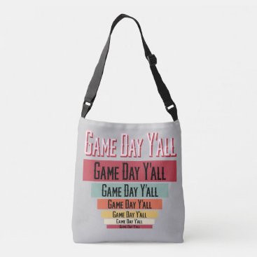 Game Day Y'all Multi Stripes 2 Color Background Crossbody Bag