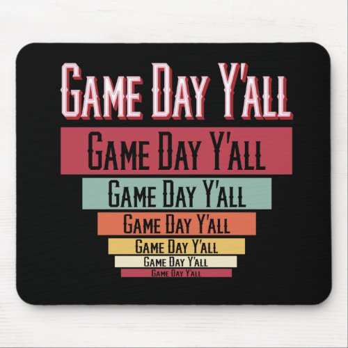 Game Day Yall Multi Stripes Mouse Pad