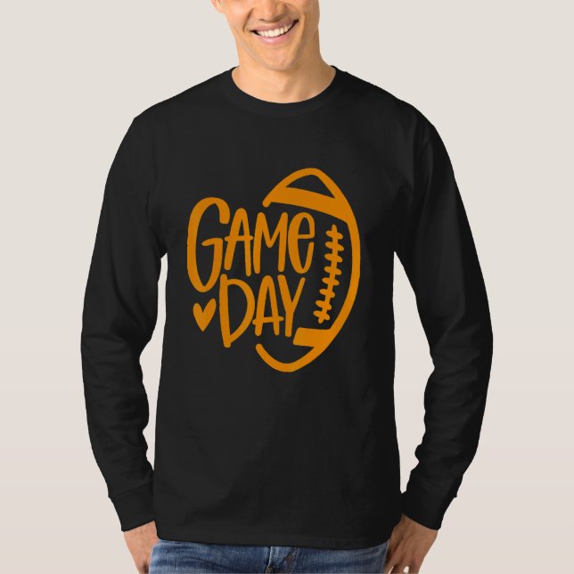 Game Day Youth or High School Football Mama Footba T-Shirt (Front)