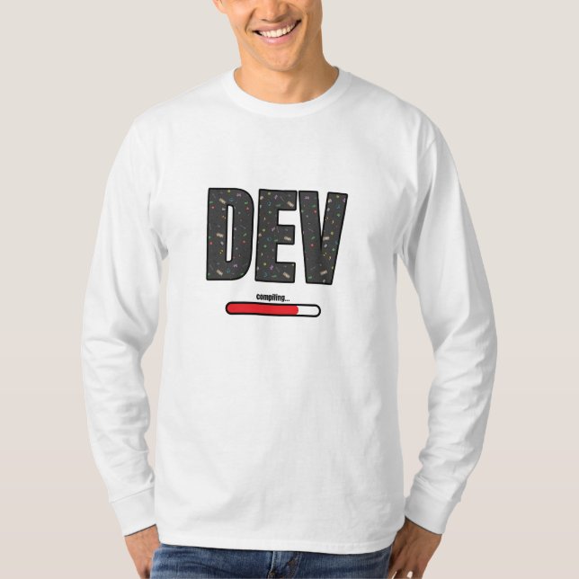 Game Dev Compiling - Red Compiling Hoodie T-Shirt (Front)