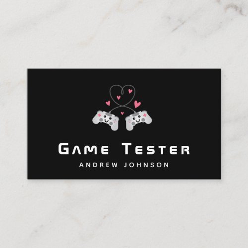 Game Developer Tester Cute Joystick Controller Business Card