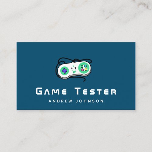 Game Developer Tester Funny Joystick Controller  Business Card