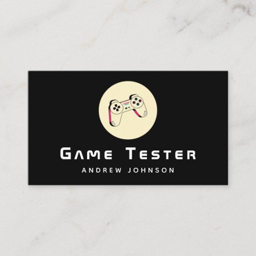 Game Developer Tester Joystick Controller Modern Business Card