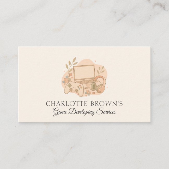Game Developer Video Game Programming Game Design Business Card