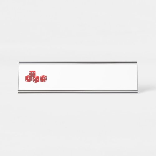 Game Dice Desk Name Plate