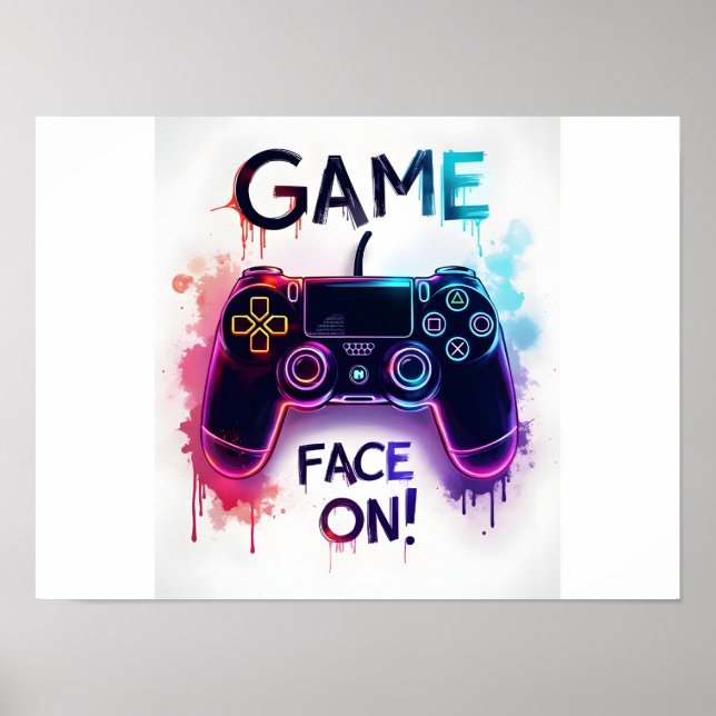 Game Face On! Controller Art Poster (Front)