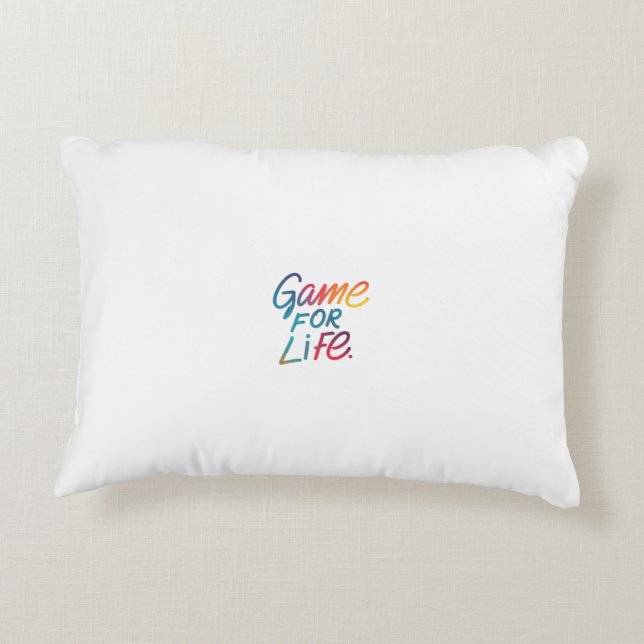 Game for Life Accent Pillow (Back)