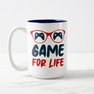 Game for life gaming Two-Tone coffee mug