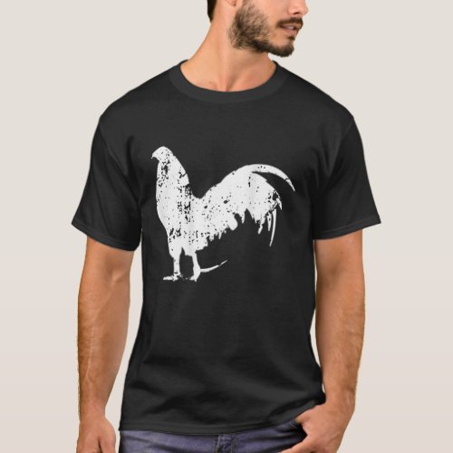 Game Fowl Gallegos Rooster Chicken Silhouette St T_Shirt