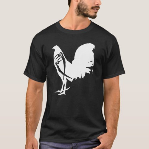 Game Fowl Gallegos Rooster Chicken White soy galle T_Shirt