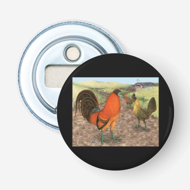 Game Fowl on the Farm Bottle Opener (Front)
