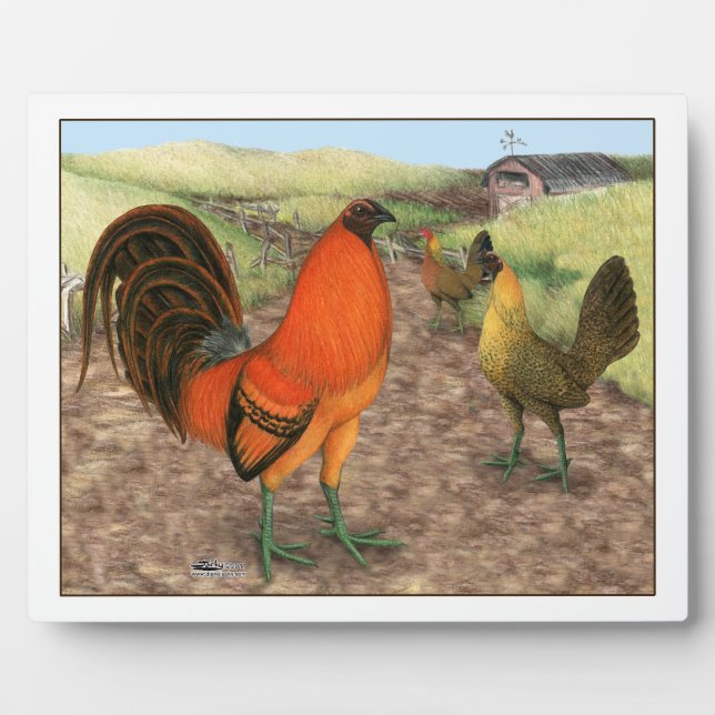 Game Fowl on the Farm Plaque (Front)
