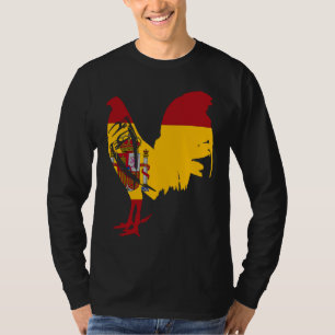 Game fowl Spain Spanish flag gaff rooster Gamefowl T-Shirt