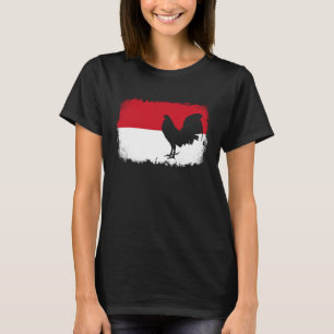 Game fowl vintage Indonesia Indonesian flag rooste T-Shirt