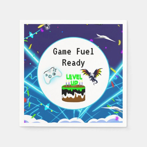 Game Fuel Ready Happy Birthday Critical Hit! Napkins