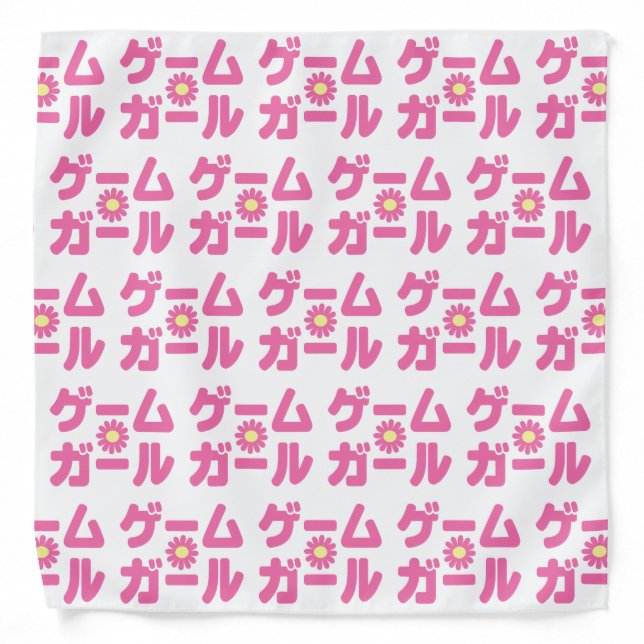 Game Girl ゲームガール Japanese Katakana Language Bandana (Front)