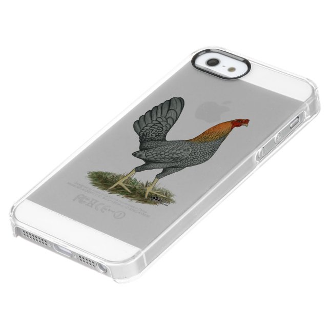 Game Hen Blue Red Uncommon iPhone Case (Bottom)