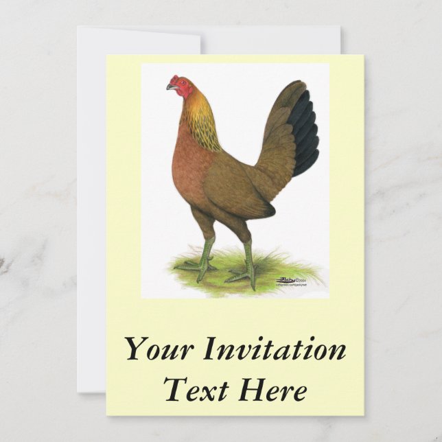 Game Hen:  Pea-combed Invitation (Front)