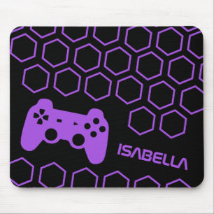 Game Hot Purple Gaming Personalized Name Mouse Pad
