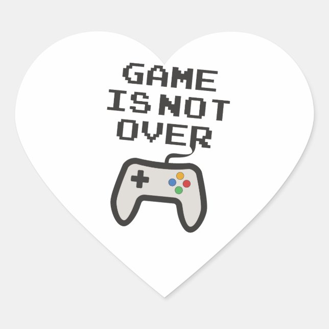 Game is not over heart sticker (Front)