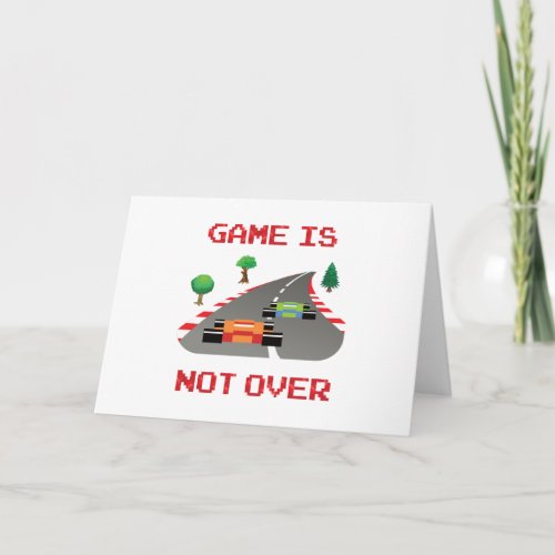 Game is not over Pixelated Video Game Card